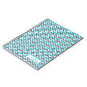 Chevron Pattern Trendy Notebook (aqua) Notitieboek (Linkerzijde)