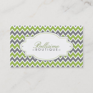 Chevron Pattern Visitekaartje (appel/grijs)
