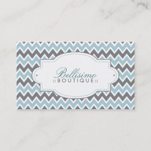 Chevron Pattern Visitekaartje (blauw/grijs)