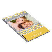 Chevron Pattern Wedding Planner-laptop (geel) Notitieboek (Rechterzijde)