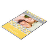 Chevron Pattern Wedding Planner-laptop (geel) Notitieboek (Linkerzijde)
