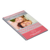 Chevron Pattern Wedding Planner-laptop (roze) Notitieboek (Rechterzijde)