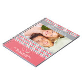 Chevron Pattern Wedding Planner-laptop (roze) Notitieboek (Linkerzijde)