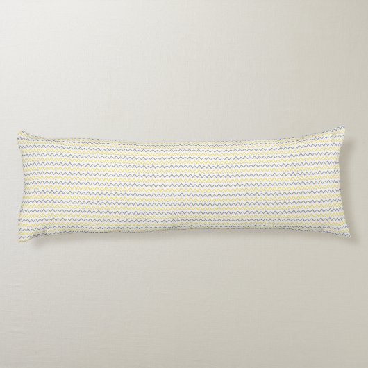 Chevron Pattern Yellow & Grey Body Pillow Lichaamskussen (Achterkant)