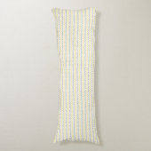 Chevron Pattern Yellow & Grey Body Pillow Lichaamskussen (Voorkant Verticaal)