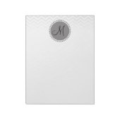 Chevron Pattern Zigzag Memo Monogram Notitieblok (Linkerzijde)