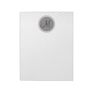 Chevron Pattern Zigzag Memo Monogram Notitieblok