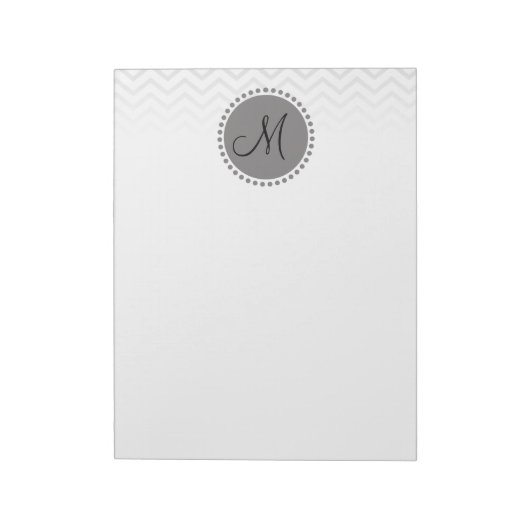 Chevron Pattern Zigzag Memo Monogram Notitieblok (Linkerzijde)