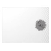 Chevron Pattern Zigzag Memo Monogram Notitieblok (Voorkant)