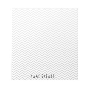Chevron Pattern Zigzag Specialized Gray Notitieblok