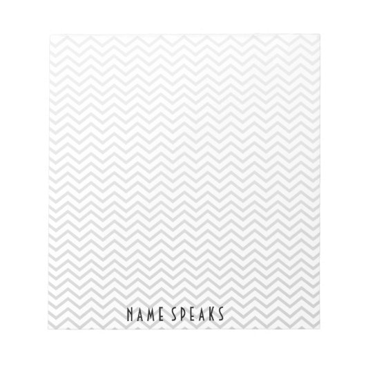 Chevron Pattern Zigzag Specialized Gray Notitieblok (Voorkant)