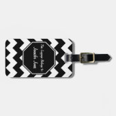 Chevron Patterned Bagagelabel (Voorkant horizontaal)