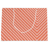 Chevron peach groot cadeauzakje (Voorkant)