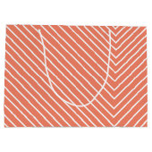 Chevron peach groot cadeauzakje (Achterkant)