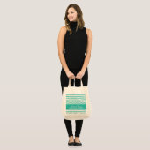 Chevron Personalized Wedding Party Tas (aqua) (Voorkant (model))