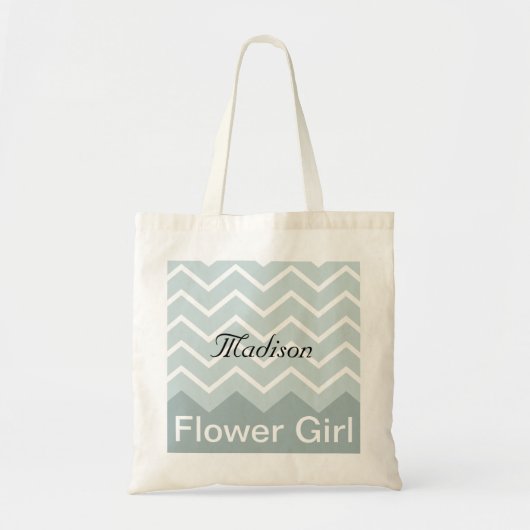 Chevron Personalized Wedding Party Tas (blauw) (Voorkant)