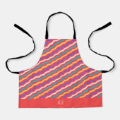 Chevron perzik geel minimal patroon schort (Voorkant)