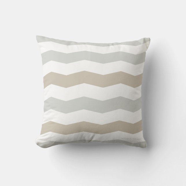Chevron Pillow in Weathered/Sand Multi Kussen (Voorkant)