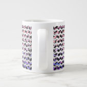 Chevron Pink en Black Dalmation Grote Koffiekop (Achterkant)
