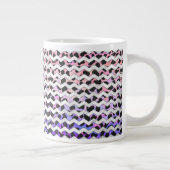 Chevron Pink en Black Dalmation Grote Koffiekop (Rechts)