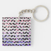Chevron Pink en Black Dalmation Sleutelhanger (Achterkant)