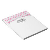 Chevron Pink en Modern Personalized Notitieblok (Schuin)