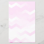 Chevron Pink & White Stationery voor handschrift (Achterkant)