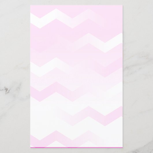Chevron Pink & White Stationery voor handschrift (Achterkant)