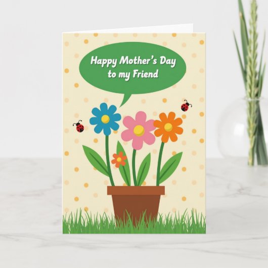 Chevron Potted Plants Gelukskaart Kaart (Voorkant)