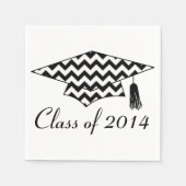 Chevron Print Aangepaste Afstuderen servetten (Voorkant)