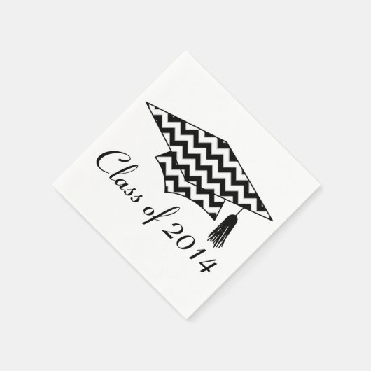 Chevron Print Aangepaste Afstuderen servetten (Hoek)