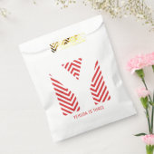 Chevron Print Upsherin Party Favor Bag Bedankzakje (Gezegeld)