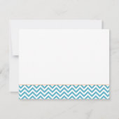 Chevron Pumpkin Herfst Boy Baby shower Kaart (Achterkant)