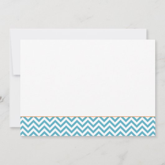 Chevron Pumpkin Herfst Boy Baby shower Uitnodiging (Achterkant)