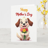 Chevron Puppy Love Kaart (Gele Bloem)