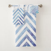 Chevron & Quatrefoil Bad Handdoek (Insitu)