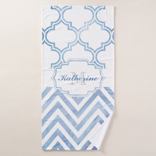Chevron & Quatrefoil Bad Handdoek (Badhanddoek)