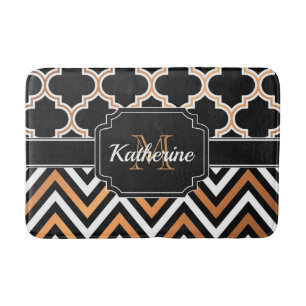 Chevron & Quatrefoil Badmat