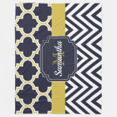 Chevron & Quatrefoil Fleece Deken (Voorkant)