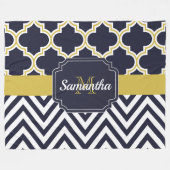 Chevron & Quatrefoil Fleece Deken (Voorkant (Horizontaal))