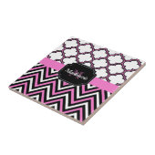 Chevron & Quatrefoil Tegeltje (Zijkant)