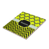 Chevron & Quatrefoil Tegeltje (Zijkant)