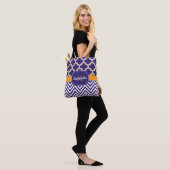 Chevron & Quatrefoil Tote Bag (Op model)