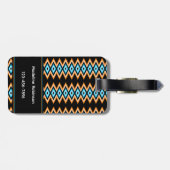Chevron Radical Vibrant Summer & Custom Name Bagagelabel (Achterkant horizontaal)