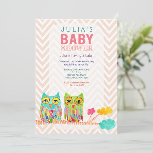 Chevron Rainbow - Eigenaren van bomen in het Baby  Kaart (Staand voorkant)