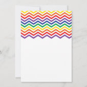 Chevron Rainbow Party Invitation, Rainbow Birthday Kaart (Achterkant)