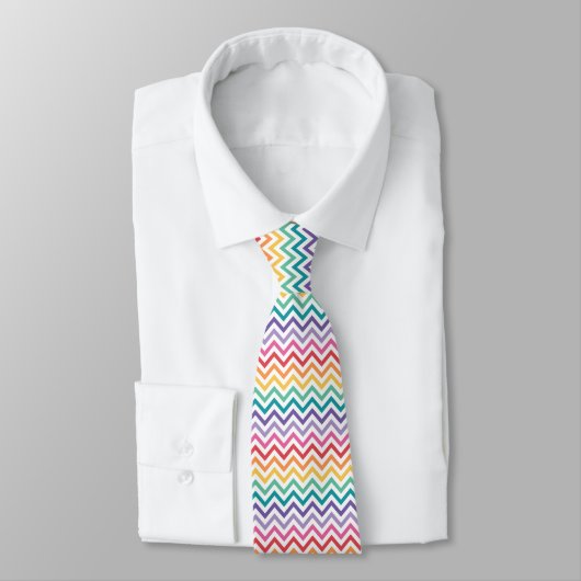 Chevron Rainbow Pattern Stropdas (Gebonden)