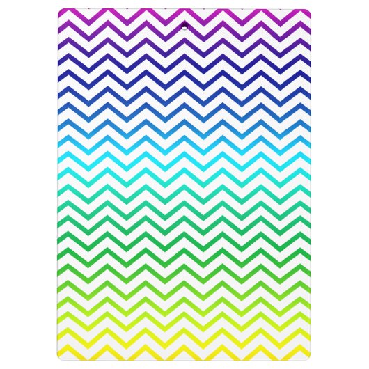 Chevron Rainbow Pattern Zigzag Klembord (Achterkant)