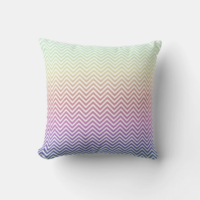 Chevron Rainbow Pillow Buitenkussen (Voorkant)