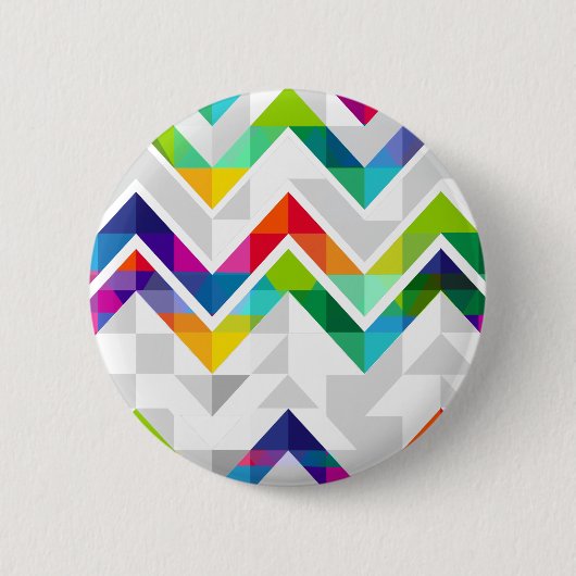 Chevron Rainbow Ronde Button 5,7 Cm (Voorkant)